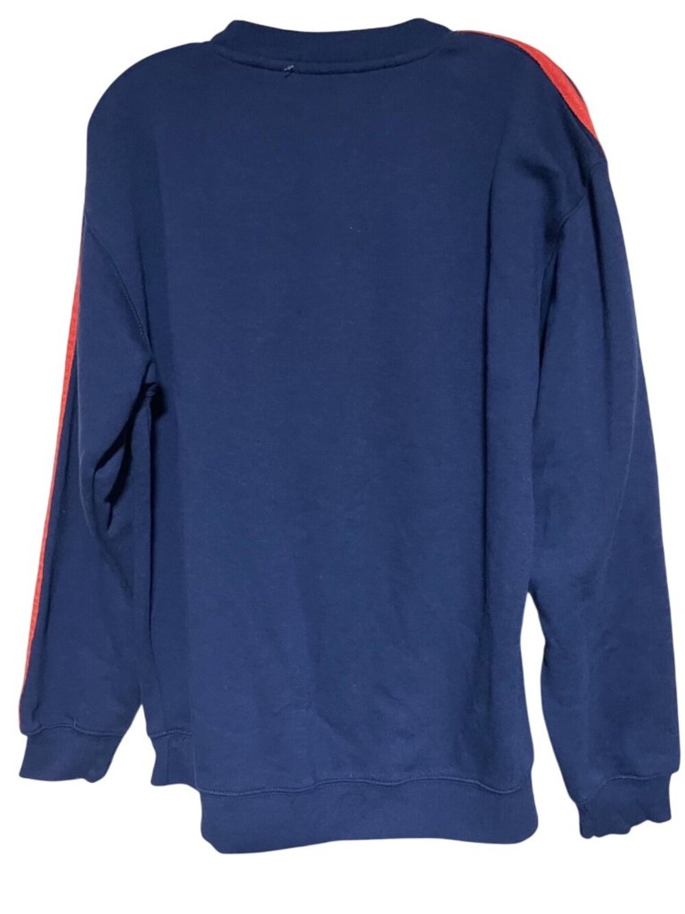Peanuts Snoopy Football Club Sweatshirt Navy Blue Red Stripes Crewneck M - Picture 3 of 5